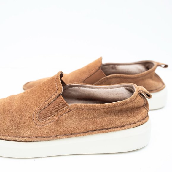 Frye Orange Tan Suede Slip On Shoes - Picture 4 of 8